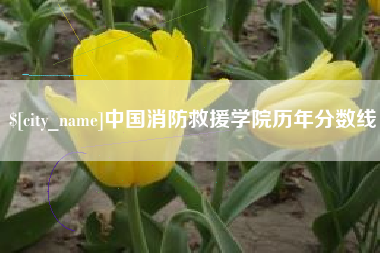 京山中国消防救援学院历年分数线