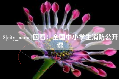 京山回看：全国中小学生消防公开课