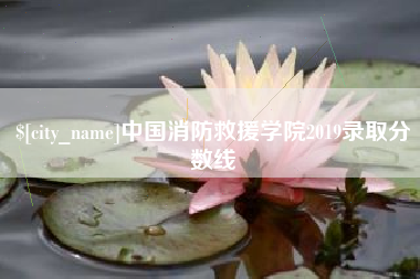 京山中国消防救援学院2019录取分数线