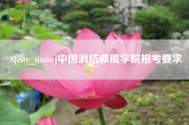 京山中国消防救援学院报考要求