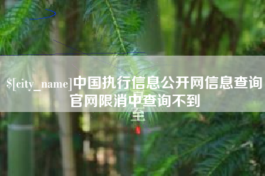 京山中国执行信息公开网信息查询官网限消中查询不到