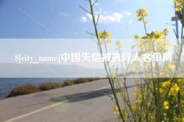 京山中国失信被执行人名单网