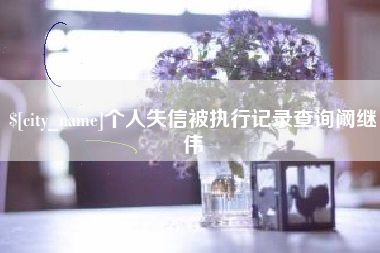 京山个人失信被执行记录查询阚继伟
