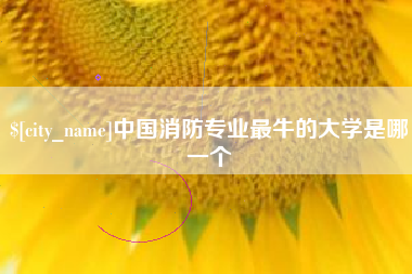 京山中国消防专业最牛的大学是哪一个