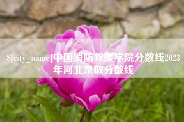 京山中国消防救援学院分数线2023年河北录取分数线
