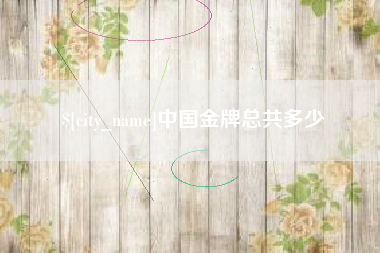 京山中国金牌总共多少