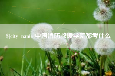 京山中国消防救援学院都考什么