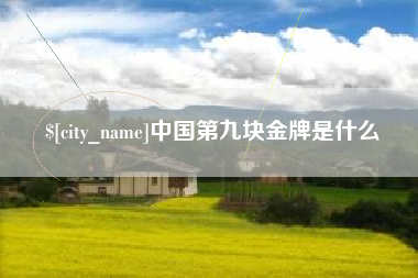 京山中国第九块金牌是什么