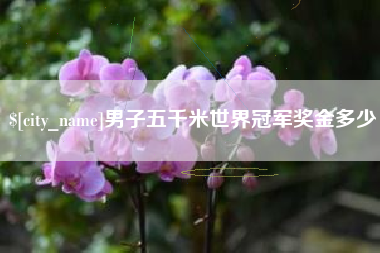 京山男子五千米世界冠军奖金多少