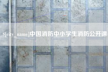 京山中国消防中小学生消防公开课